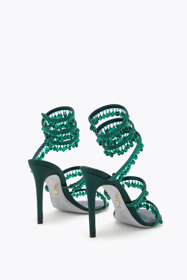 jeweled chandelier emerald green sandal 105 rene caovilla